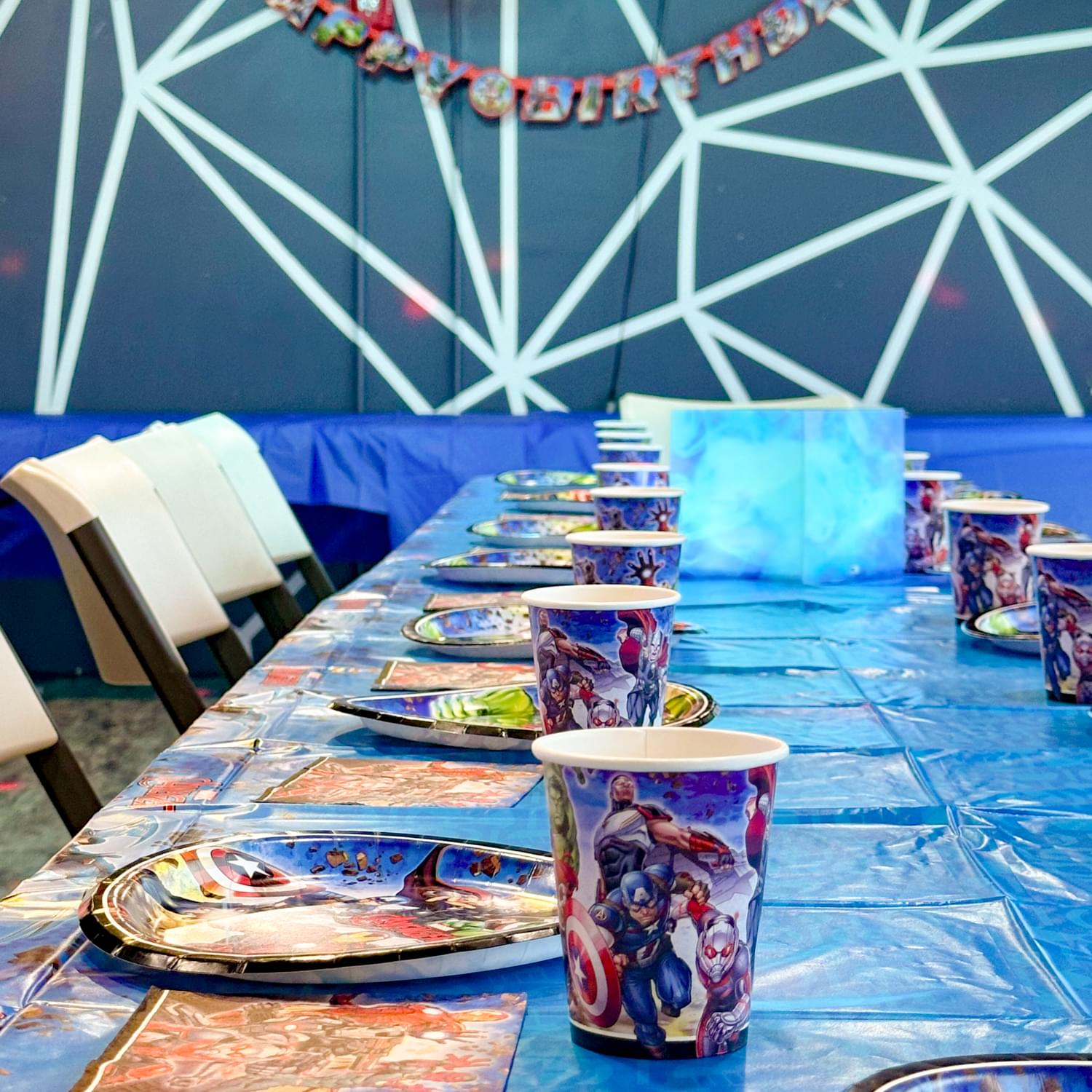 Avengers Birthday Party Setup