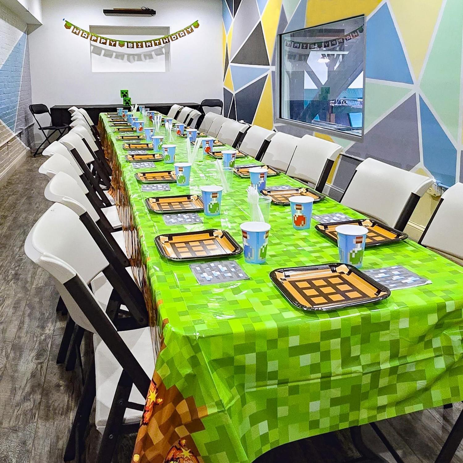 Minecraft Birthday Party Setup